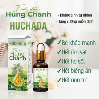 Tinh Dầu Húng Chanh Huchada - Giảm Ho Đàm, Cảm Sốt Cho Mẹ và Bé - 30ml