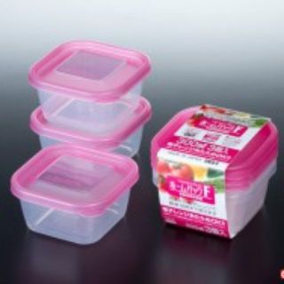 Set 3 hộp nhựa 380ml màu hồng Nakaya Nhật Nm giá sỉ