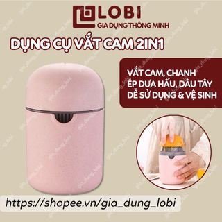 Máy vắt cam đầu vắt cam bằng tay kiêm dụng cụ ép hoa quả chất liệu nhựa lúa mạch 2in1 tiện lợi