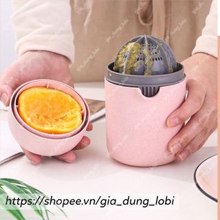Máy vắt cam đầu vắt cam bằng tay kiêm dụng cụ ép hoa quả chất liệu nhựa lúa mạch 2in1 tiện lợi