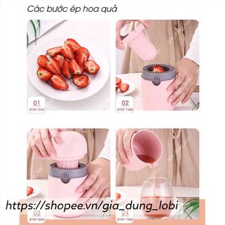 Máy vắt cam đầu vắt cam bằng tay kiêm dụng cụ ép hoa quả chất liệu nhựa lúa mạch 2in1 tiện lợi