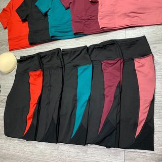 SET BỘ ÁO CROP CÓ KHE NHÉT MÚT QUẦN DÀI PHỐI LƯỚI (hàng nhặt size) Siêu Đẹp Giá Sỉ