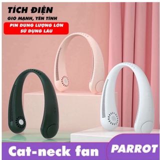 Quạt đeo cổ mini không cánh thổi 360 độ có 3 chế độ gió , Dáng Thể Thao -Quạt tích điện mini siêu phẩm hè giá sỉ