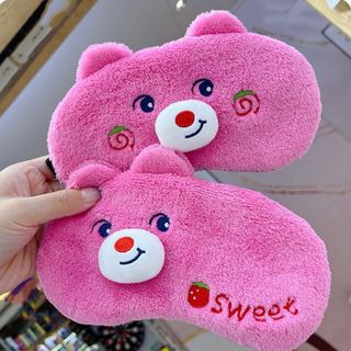 Bịt mắt ngủ họa tiết gấu dâu