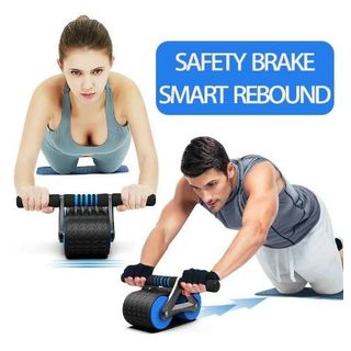 Con Lăn Tập Cơ Bụng Sử Dụng Công Nghệ Mới Có Phanh Lò Xo Trợ Lực Kèm Thảm Lót Gối