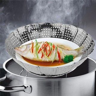 Vỉ hấp inox điều chỉnh độ mở rộng 24cm nhập khẩu Nhật Bản