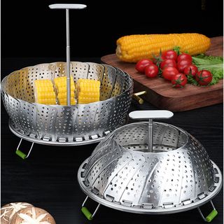 Vỉ hấp inox điều chỉnh độ mở rộng 24cm nhập khẩu Nhật Bản