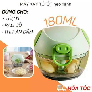 Máy xay tỏi ớt mini, xay rau củ cầm tay siêu tiện lợi 180ml Dụng cụ băm rau củ quả mini cầm tay giá sỉ