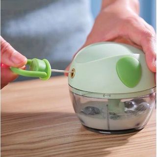 Máy xay tỏi ớt mini, xay rau củ cầm tay siêu tiện lợi 180ml Dụng cụ băm rau củ quả mini cầm tay