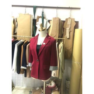 Áo vest nữ form ngắn tay lỡ có phối tay - A3