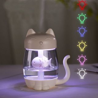 Máy Phun Sương Tạo Độ Ẩm Hình Mèo Xương Cá Ngộ Nghĩnh Sạc USB Tiện Lợi giá sỉ