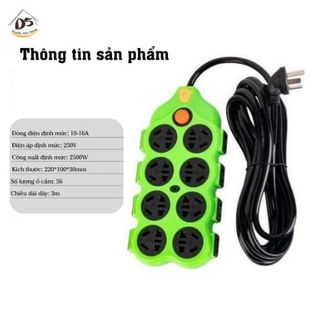 [Tặng 3M Dây] Ổ Cắm Điện 56 Lỗ Thông Minh Đa Chống Giật Điện Cao Cấp Ổ Phích Điện Chống Cháy Nổ Chịu Được Công Suất Cao giá sỉ