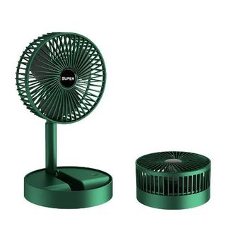 Quạt Tích Điện Gấp Gọn, Quạt Mini Để Bàn Xoay 180 Độ, 3 Tốc Độ Gió, Cổng Sạc USB