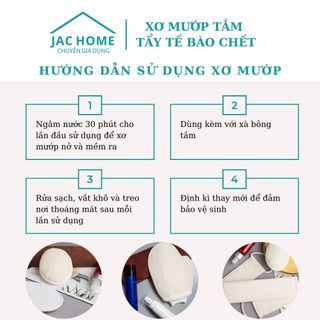 Bông tắm chà lưng xơ mướp tự nhiên dưỡng ẩm cho da tẩy tế bào chết