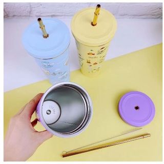 Bình giữ nhiệt ILIKEFE họa tiết gấu dÂu Lotso bằng inox 304 750ml
