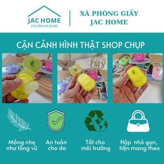 Hộp 50 Miếng Xà Phòng Giấy rửa tay bỏ túi mang đi du lịch công các dã ngoại xà phòng giấy Nhật Bản