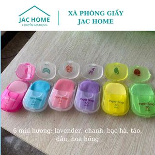 Hộp 50 Miếng Xà Phòng Giấy rửa tay bỏ túi mang đi du lịch công các dã ngoại xà phòng giấy Nhật Bản