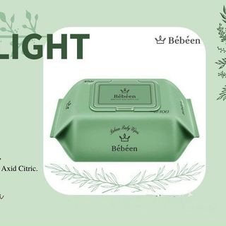 Khăn Ướt Bebeen Original Hàn Quốc 100 Tờ [XANH] giá sỉ