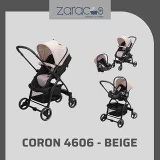 Set xe đẩy và ghế ôtô cho bé Zaracos Coron 4606 Beige – Zaracos Việt Nam giá sỉ