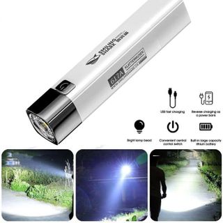 【chống nước】Đèn pin LED zoom ánh sáng siêu sáng công suất cao khoảng cách xa Đèn pin có ánh sáng mạnh Sạc qua USB