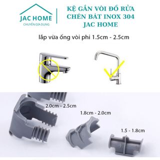 Kệ gắn vòi INOX 304 khay treo vòi nước rửa chén vòi sen