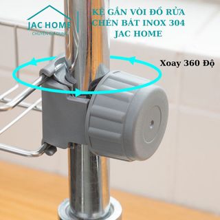 Kệ gắn vòi INOX 304 khay treo vòi nước rửa chén vòi sen