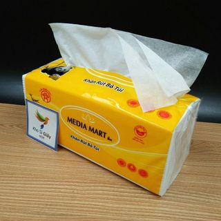 Giấy ăn Media Mart 300 tờ/3 lớp gấu trúc dai mềm mịn