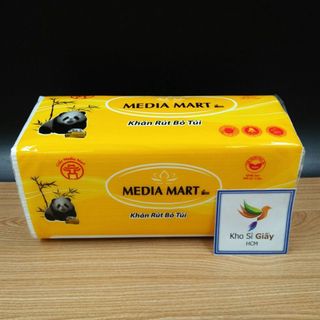 Giấy ăn Media Mart 300 tờ/3 lớp gấu trúc dai mềm mịn