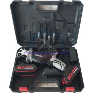 Máy cưa kiếm dùng pin Hitachi, máy cưa cầm tay đa năng tặng kèm 4 lưỡi cắt