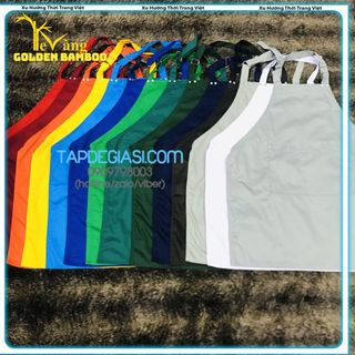 TẠP DỀ YẾM ĐÍNH NÚT CAO CẤP ĐỦ MÀU VẢI KAKI COTTON