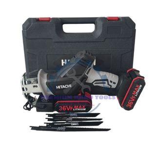 Máy cưa kiếm dùng pin Hitachi, máy cưa cầm tay đa năng tặng kèm 4 lưỡi cắt