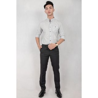Áo sơ mi cổ tàu nam TUTO5 Menswear công sở hoạt tiết cao cấp Slim Fit Collar Shirt Premium chống nhăn TRISTAN444