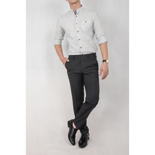 Áo sơ mi cổ tàu nam TUTO5 Menswear công sở hoạt tiết cao cấp Slim Fit Collar Shirt Premium chống nhăn TRISTAN444