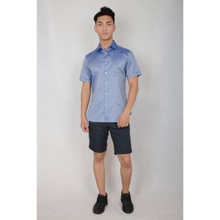 Áo sơ mi ngắn tay nam TUTO5 công sở, xanh trơn Slim fit Navy Short Sleeve Premium Shirt chống nhăn, thoáng mát 105723002