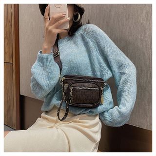 TÚI BAO TỬ ĐEO CHÉO ĐEO VAI HỌA TIẾT MK 2 NGĂN AS22226 - TRÙM SỈ VN