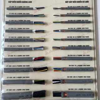 Cáp điều khiển rvv/rvvp 2 lõi đến 30 lõi điện áp 500 volt vỏ bọc pvc