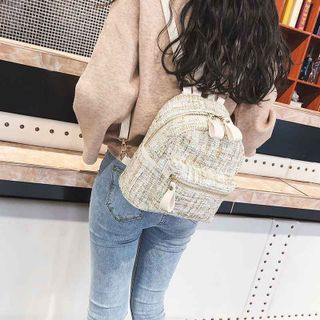 BALO NỮ MINI VẢI DẠ KIM TUYẾN CAO CẤP KÈM CỤC BÔNG AS22217 - TRÙM SỈ VN