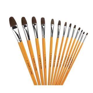 Bộ Cọ vẽ màu, vẽ tranh sơn dầu, cọ vẽ màu nước, cọ vẽ Acrylic lông mềm 12 cây [Hàng loại 1]