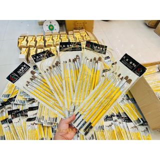 Bộ Cọ vẽ màu, vẽ tranh sơn dầu, cọ vẽ màu nước, cọ vẽ Acrylic lông mềm 12 cây [Hàng loại 1]
