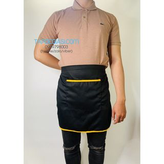 Tạp dề ngắn phối viền cao cấp dành cho phục vụ Nam Nữ làm đồng phục nhà hàng