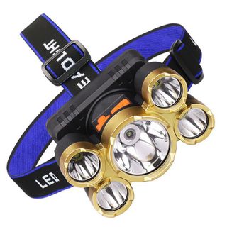 Đèn Pin Đội Đầu 5 Bóng Siêu Sáng - Đèn Pin Du Lịch - Dã Ngoại - Cắm Trại - Câu Cá - Sạc Pin - Chống Nước