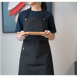 Tạp dề barista Golden Bamboo tạp dề đồng phục vải kaki cotton cao cấp  dành cho Nam Nữ Nhận in thêu logo theo yêu cầu