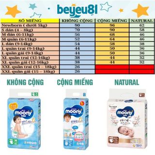 BỈM DÁN/QUẦN MOONY CÁC SIZE Nb90/S70/M56/M52/L54/L44/XL38/XXL26