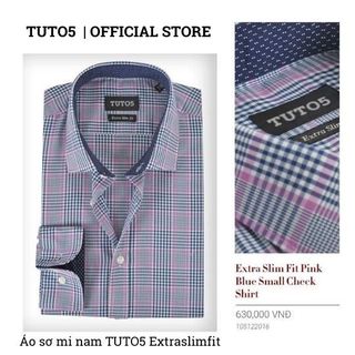 Áo sơ mi nam dài tay công sở kẻ sọc caro TUTO5 Menswear Extra Slim Fit Shirt chống nhăn phối màu thanh lịch