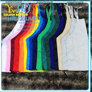 Tạp dề yếm trơn cao cấp đủ màu vải kaki cotton