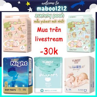 Bỉm Yubest Zummy Pooh / Gold / Night / Angel / CAO CẤP Natural quần/dán S132, S90, M108, M84, L96, L78 giá sỉ