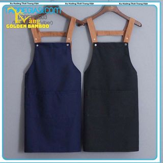 Tạp dề bartender cao cấp dành cho Nam Nữ làm đồng phục tạp dề dây mía chữ H
