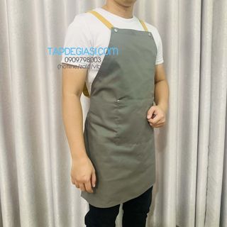 Tạp dề bartender cao cấp dành cho Nam Nữ làm đồng phục tạp dề dây mía chữ H