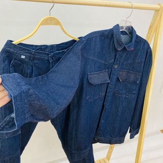 Bộ Quần Áo Jean Golden Bamboo Wash Mềm Loại 2 Có Nút Nhựa Nhận in ấn thiết kế logo nhãn hiệu theo yêu cầu khách hàng
