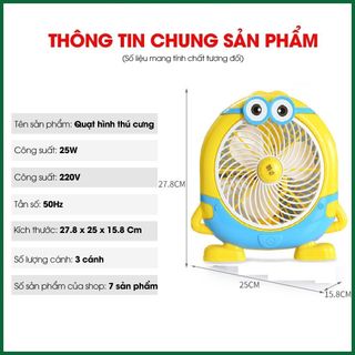 Quạt mini , quạt để bàn văn phòng hình thú cắm điện phù hợp để bàn làm việc cho dân văn phòng Cực Đáng Yêu